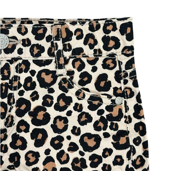 EPIC THREADS Girls Denim Leopard Print Shorts 7 NWOT - Picture 2 of 4
